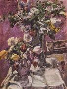 Lovis Corinth Flieder und Tulpen oil painting